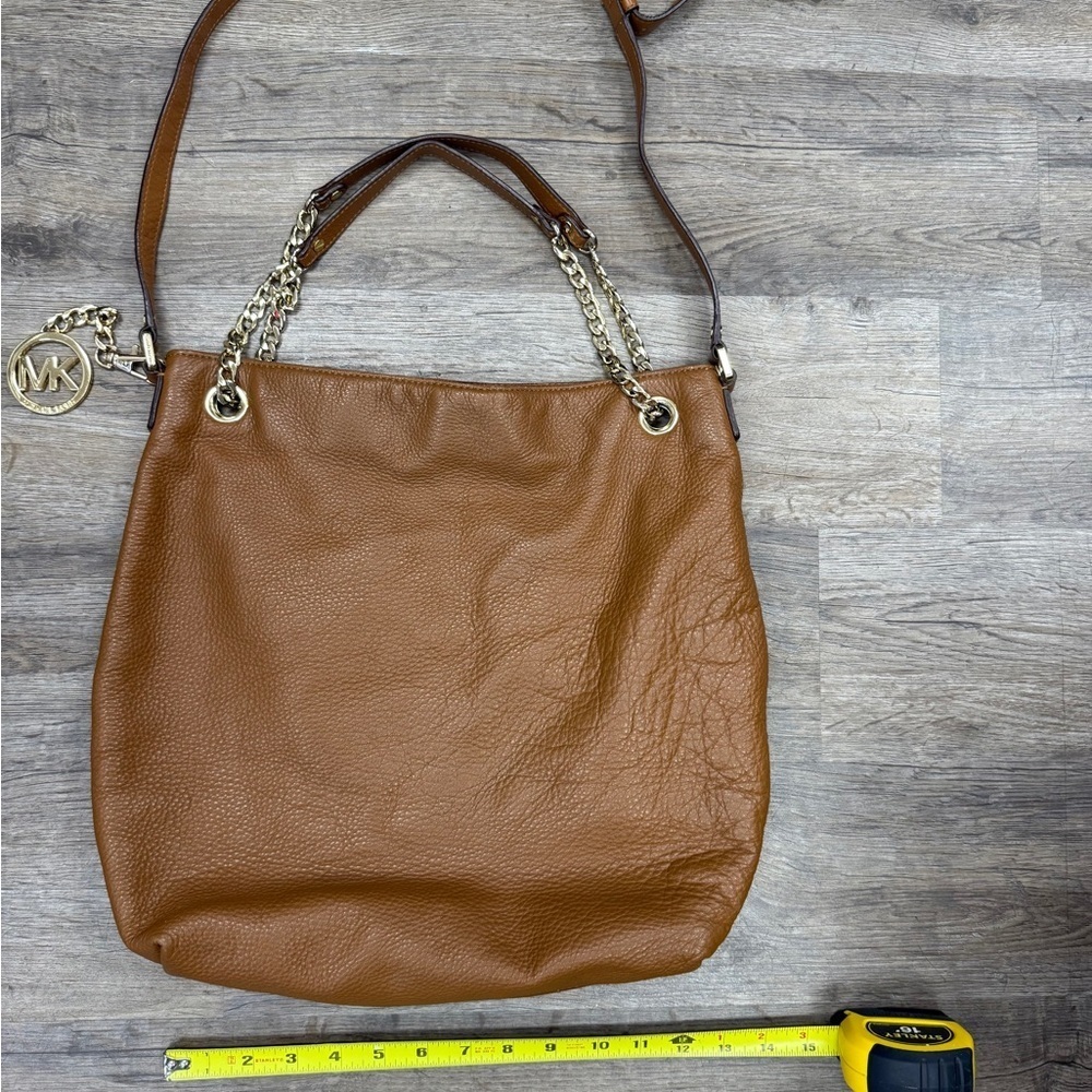 Michael Kors Camel Leather Hobo Shoulder Bag - Picture 3 of 5